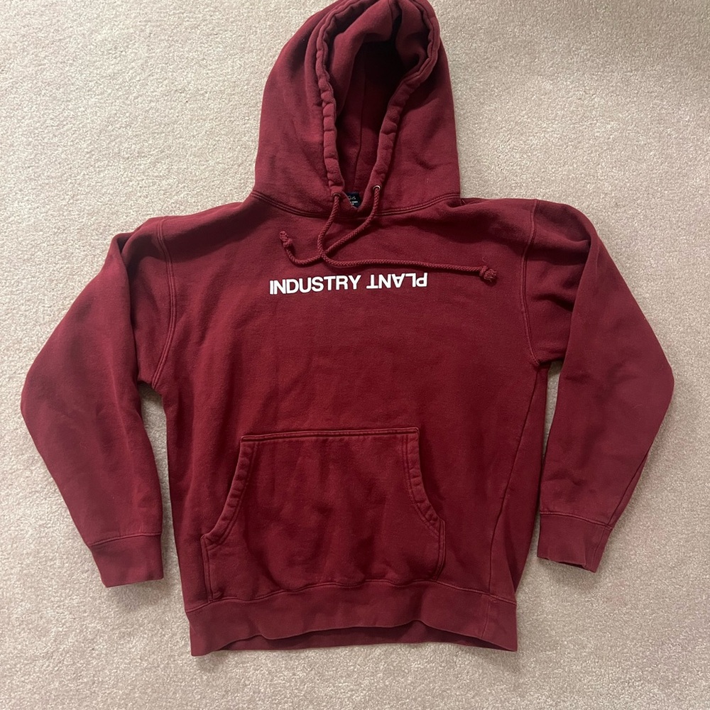 Industry Plant Iann Dior Maroon Red Hoodie Sweatshirt